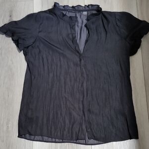 T Tahari Elegant Black Blouse